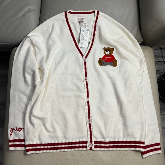 NWT - Guess Men’s Teddy Bear Cardigan - Size L - Picture 5 of 13